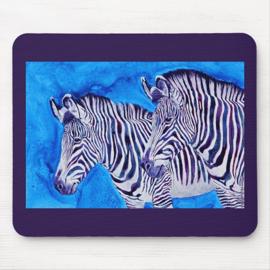Zebra Mousepad - "Dubbel zien" Muismat (Voorkant)
