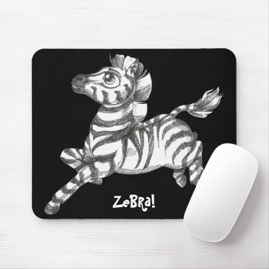 Zebra Mousepad Muismat (Met muis)