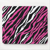Zebra Mousepad - Roze en wit Muismat (Voorkant)