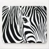 Zebra Mousepad (zwart) Muismat (Voorkant)