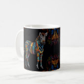 Zebra Mozaïek Glas in lood Koffiemok (Voorkant links)