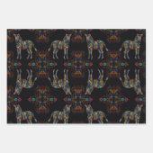 Zebra Mozaïek Glas in lood Wrapping Paper Sheet (Voorkant)