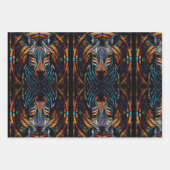 Zebra Mozaïek Glas in lood Wrapping Papier Bladen Inpakpapier Vel (Voorkant 2)