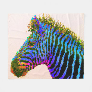 Zebra mozaïekartikel 1 fleece deken