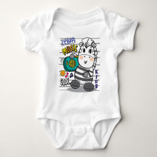 Zebra muziek romper