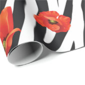 zebra naadloos bloempatroon cadeaupapier (Rol Hoek)