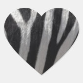 Zebra namaakleer hart sticker (Voorkant)