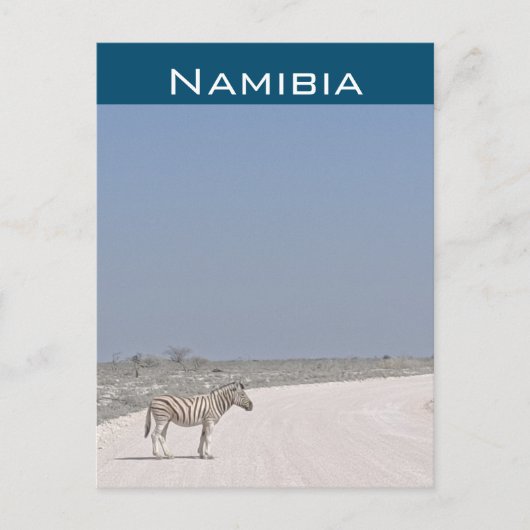 Zebra, Namibië Briefkaart (Voorkant)