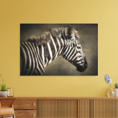 Zebra Natuurfotografie Kunst Canvas Afdruk (Insitu (Woonkamer))