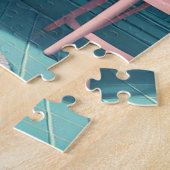 Zebra neemt een bubbelbad legpuzzel (Zijkant)