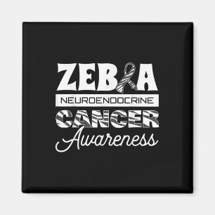 Zebra Neuro-endocriene kanker bewustzijn lint carc Magneet