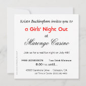 Zebra 'Night Out Cocktail Party' Kaart (Achterkant)