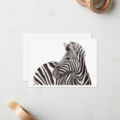 Zebra Note Kaart Notitiekaartje (Voorkant / Achterkant in situ)