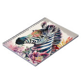 Zebra Notitieboek Bloemen Waterverf Kunst (Linkerzijde)