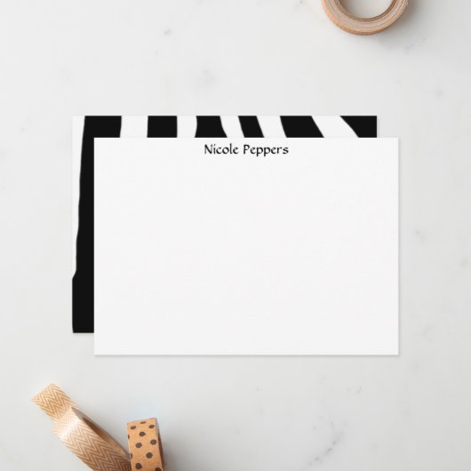 Zebra Notitiekaartje (Voorkant / Achterkant in situ)