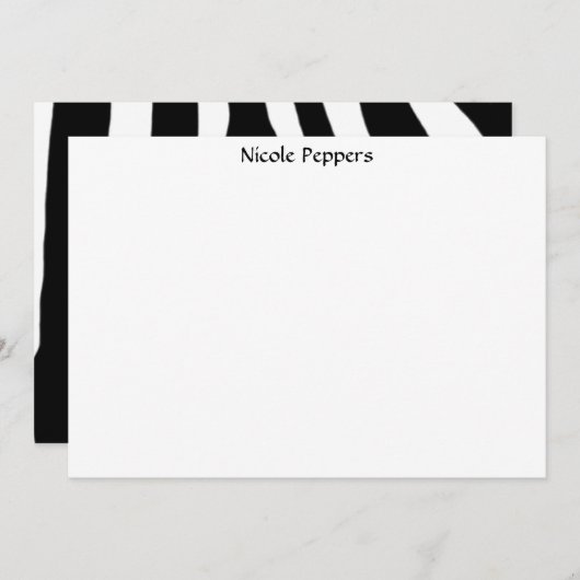 Zebra Notitiekaartje (Voorkant / Achterkant)