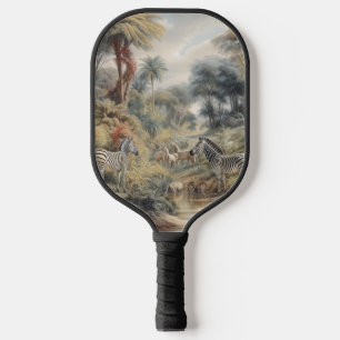 Zebra Oase & Leeuwinnen Verzameling Vintage Pickleball Paddle