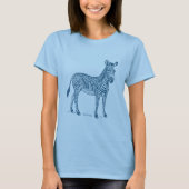 Zebra - Ocean Blue T-shirt (Voorkant)