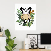 Zebra Oerwoud afdrukken Poster (Thuiskantoor)