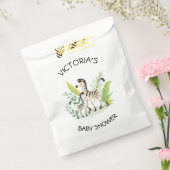 Zebra Oerwoud Baby shower Bedankzakje (Gezegeld)