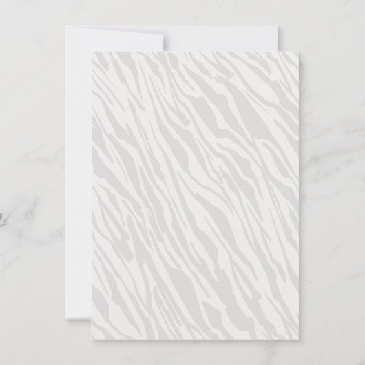 Zebra Oerwoud Baby shower Kaart (Achterkant)