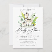 Zebra Oerwoud Baby shower Kaart (Voorkant)