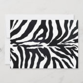 Zebra oerwoud Dier mode Glamour baby shower Kaart (Achterkant)