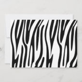 Zebra Oerwoud Dierfoto Maandag Uitnodigingen (Achterkant)