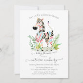 Zebra Oerwoud gender reveal Baby shower Kaart (Voorkant)