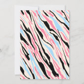 Zebra Oerwoud gender reveal Baby shower Kaart (Achterkant)