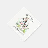 Zebra Oerwoud gender reveal Baby shower Servet (Hoek)