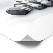 Zebra Oerwoud kinderkamer kunst aan de muur Poster (Hoek)