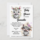 Zebra oerwoud safari baby shower wilde dieren kaart (Voorkant)