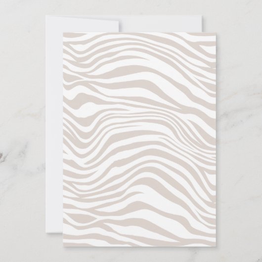 Zebra oerwoud safari kinder thema ELKE LEEFTIJD pr Kaart (Achterkant)