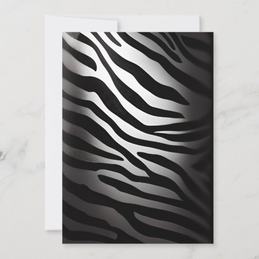 Zebra oerwoud safari partij wilde dieren kinder kaart (Achterkant)