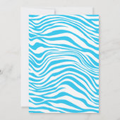 Zebra oerwoud safari thema jongens verjaardagsblau kaart (Achterkant)