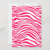 Zebra oerwoud safari thema roze zwarte strepen kin kaart (Achterkant)