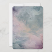 Zebra Oh Baby Blue Floral Baby shower Kaart (Achterkant)