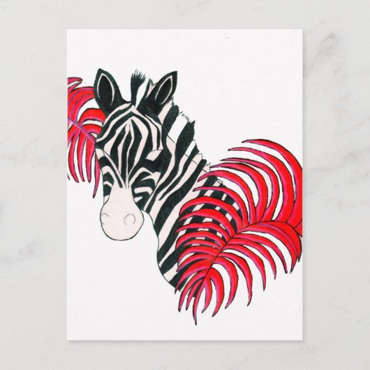Zebra omgekeerd briefkaart (Voorkant)