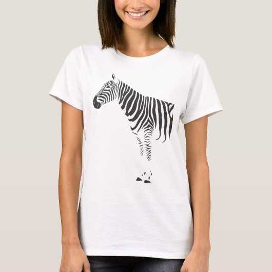 Zebra omloop rond T-shirt (Voorkant)