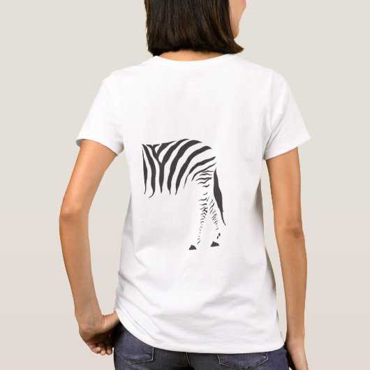Zebra omloop rond T-shirt (Achterkant)