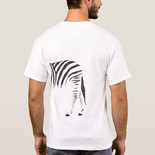 Zebra omwikkeling rond t-shirt (Achterkant)