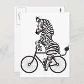 Zebra on Bike Briefkaart (Voorkant / Achterkant)