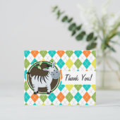 Zebra on Colorful Argyle Pattern Briefkaart (Staand voorkant)