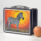 Zebra onder een fel zon Kind of volwassen (In situ)