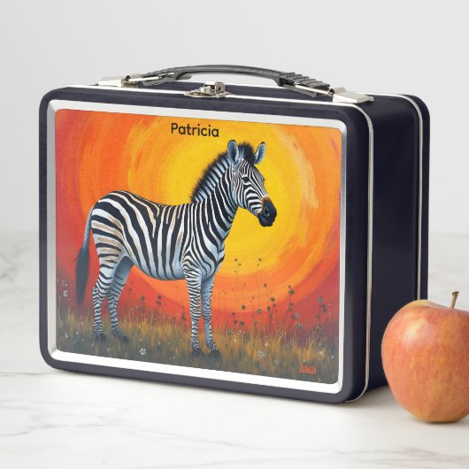 Zebra onder een fel zon Kind of volwassen (In situ)