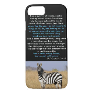 Zebra onder Horse iPhone 7 Hoesje