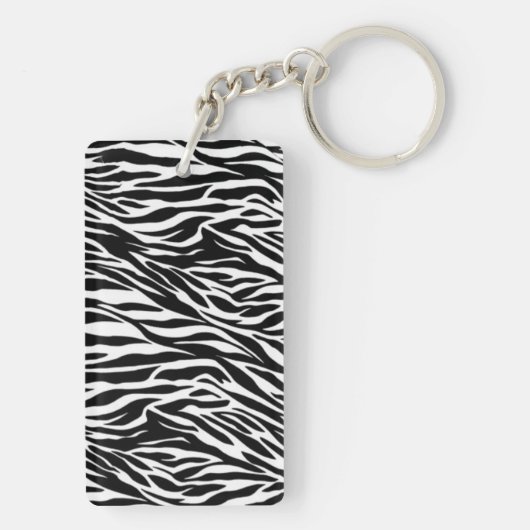 Zebra onder paarden sleutelhanger (achterkant)