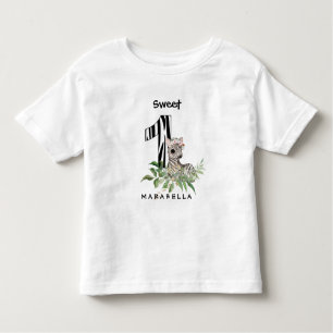 *~* Zebra ONE First Birthday Oerwoud Baby Girl Kinder Shirts