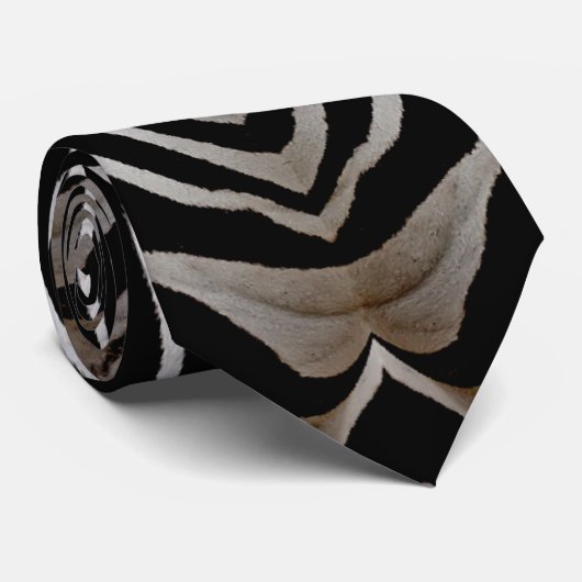 Zebra Ontwerp Mannen Stropdas verbergen (Opgerold)